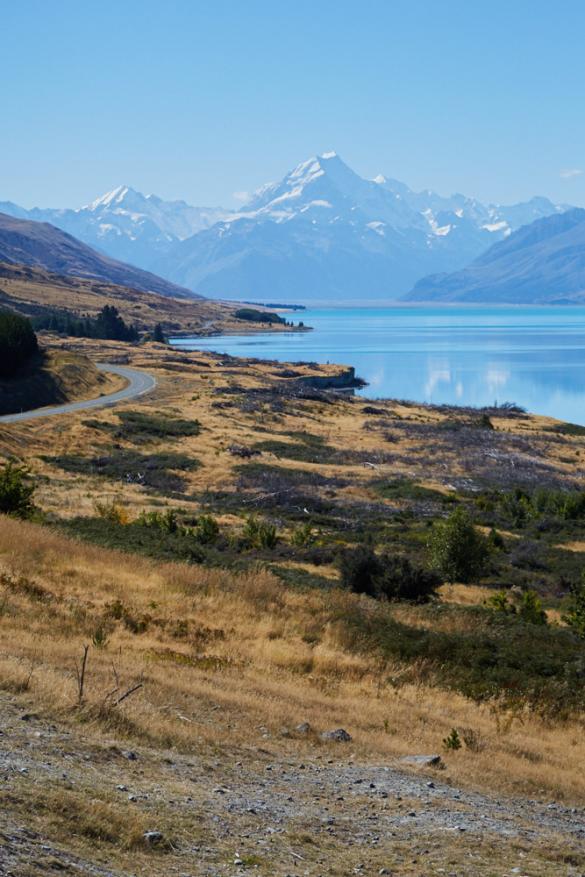 Lake Pukaki, Neuseelnad, Südinsel, New Zealand, See, Gletschersee, eisblau, wunderschoen, Landschaft, Landscape, beautiful