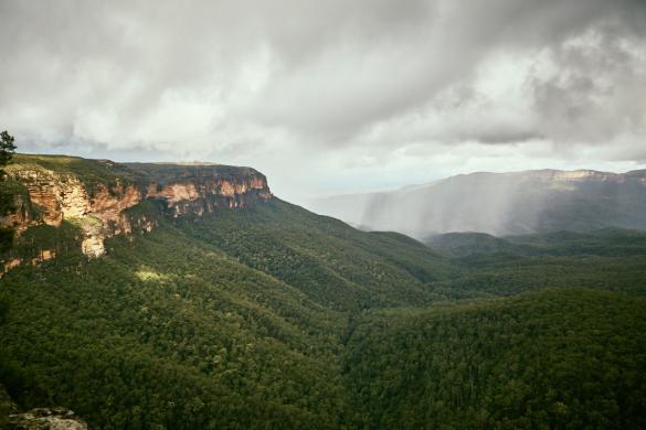 Blue Mountains, Sydney, New South Wales, Aussicht, view, regnerisch, Regen, wandern, hiking, backpacking